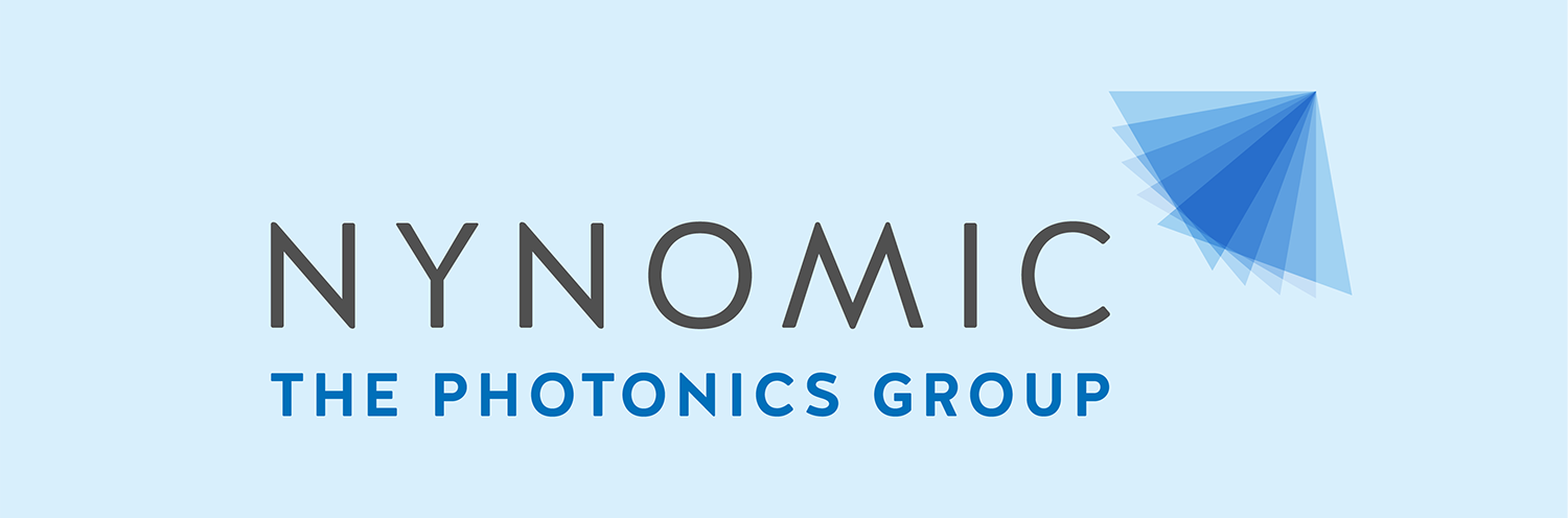 NYNOMIC logo on blue
