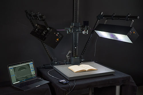 iQ-Multispectral test scene with a book thumb